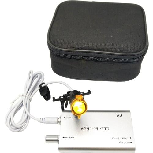Portable LED Head Light for Dental Surgical Medical Binocular Loupes