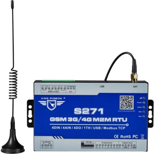 S271 3G M2M RTU SMS Alarm Controller System Wireless Remote I/O for Maching Room Transformer Monitoring
