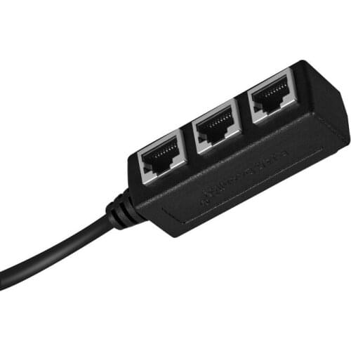 1pcs Ethernet Network RJ45 Plug Splitter Extender 1 To 3 Socket Ethernet Adapter Computer Cable Connector