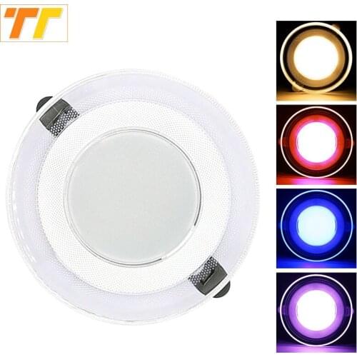 LED Downlight 5W 7W 9W 12W 15W 3W Light Guide Round Recessed Lamp White Blue Red Purple 3color Bedroom Living Room Indoor