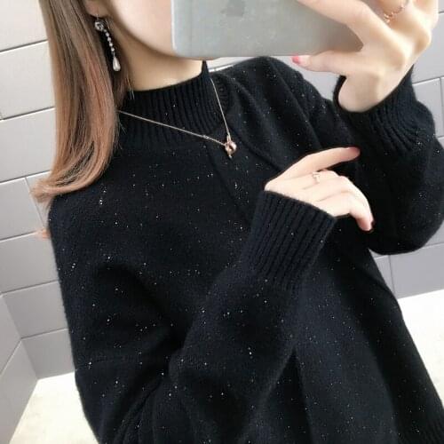 Room 151473 on the top of the 3 row 4 】 make half a turtle neck sequins turtleneck sweater [1017] 52