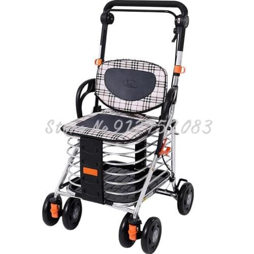 Elderly Shopping Carts, Trolleys, Elderly People, Push Chairs, Scooter, Can Take Folding Light Carts To Buy Food