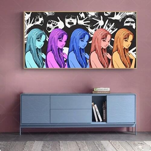 Tomie core Junji Ito anime Framed Wooden Frame canvas painting decor wall art pictures bedroom home decoration prints poster