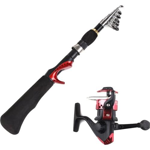 1.6m Ultralight 6 Sections Fishing Rods Carbon Fiber Inshore Offshore Portable Telescopic Spinning Pole