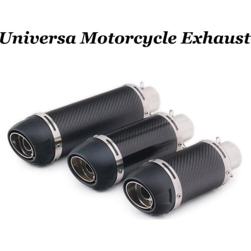 51MM Universal Motorcycle Carbon Fiber Exhaust Pipe Muffler Escape DB Killer Slip On For Leovince Exhaust For ATV MT125 R6 Z900