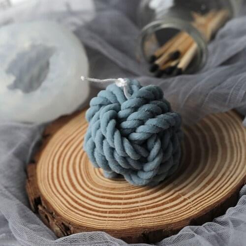 1Pcs Candle Mold Wool Candle Silicone Mold Creative Knot Shape Candle Mold Wool Ball Design Handmade Mold For Candle Making