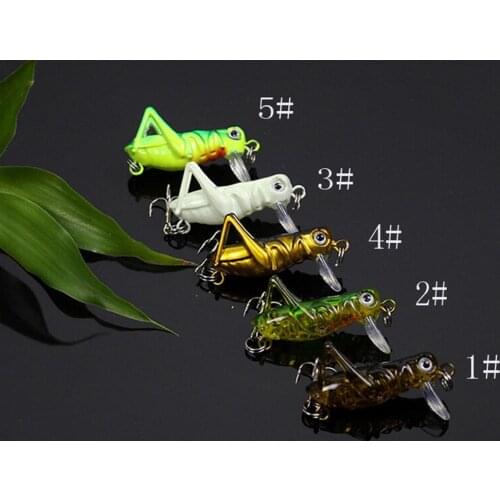 1 PC Fishing Lure Grasshopper Insect Lifelike Fishing Lure Tackle Luminous Night fishing Hard Artificial Bait Hard with Hook