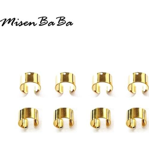 20PCS/lot Stainless Steel Clip On Earring With Hole U Shape Clip Earrings Finding For Earring Jewelry Making Diy Accessories