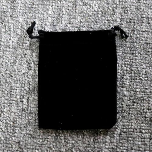 7*9cm Black Velvet Bags Drawable 50pcs Jewellry Gift Packaging Storage Pouches Custom Logo Printing Cost Extra
