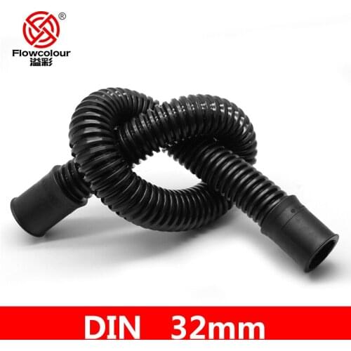 Free shipping Flowcolour EVA 32mm Flexible Ribbed Hosing Corrugated Hose Fish Tank Pipe Adaptor Pipe Fittings