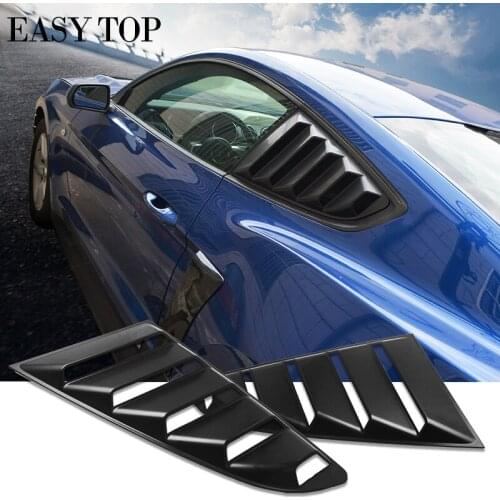 Car Side Window 1/4 Quarter Louver Scoop Cover For 2015-2018 Ford Mustang
