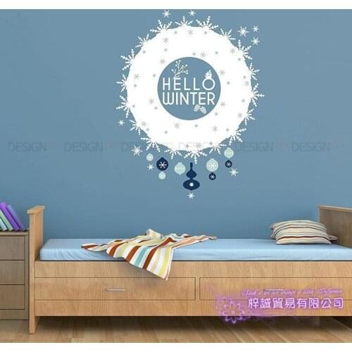 Large Christmas Sticker X mas Decal Posters Vinyl Wall Decals Decor Mural Glass Shop Window Home Decoration