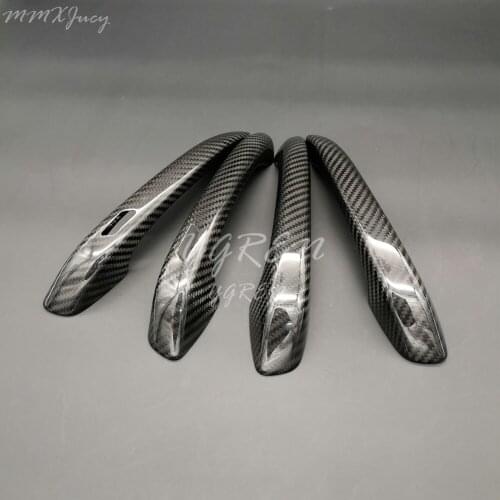For Porsche Cayenne 2019 Dry Carbon Fiber Door Handle Moulding Trim Cover