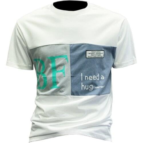 2021 Summer Men Tshirt O-neck Short Sleeve Printed 95%cotton T-shirt