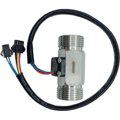 NTC temperature mearsuring stainless steel G3/4 digital Hall effect water rate Turbine flow sensor flowmeter