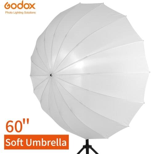 Godox Studio Photogrphy Umbrella 60" 150cm White Translucent Soft Umbrella with Large Diffuser Cover for Studio Shooting
