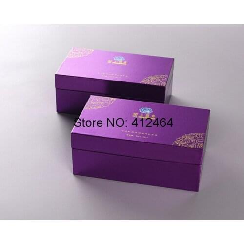 Customized high-end double open velvet jewelry storage box,essential oilblack packaging gift box ---PX10738
