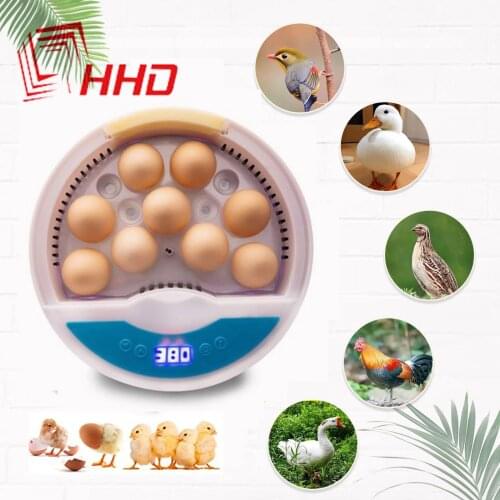 9 Eggs Incubator Digital Mini Automatic Egg Hatcher Machine Incubator with Turner for Hatching Pigeon Turkey Goose Quail Chicken