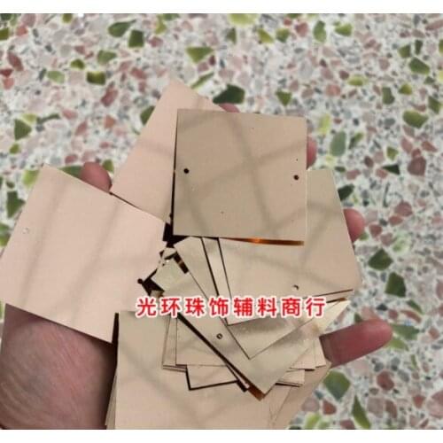 Sewing supplies 50*50mm square rose gold sequins square champagne gold beads wedding sequins