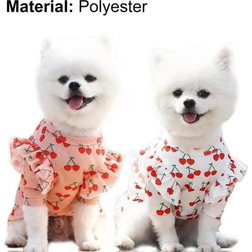 Flower Dog Dress Summer Pet Clothes Puppy Round Neck Skirt Princess Style Dog Wedding Dresses Chihuahua Clothing