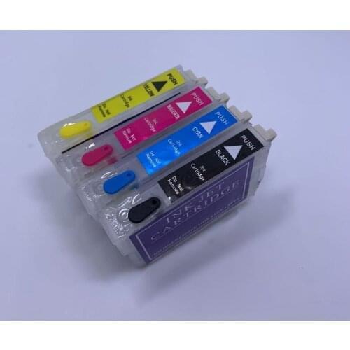 YOTAT 502XL T502 Refillable T502XL Ink Cartridge T02W1 - T02W4 for Epson XP-5100 XP-5105 WF-2860 WF-2860DWF / WF-2865DWF