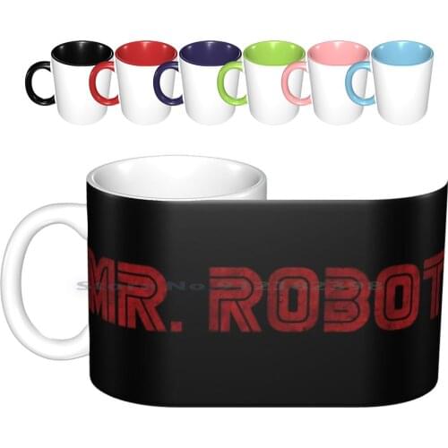 Mr. Robot ( Grunge ) – Mugs Ceramic Mugs Coffee Cups Milk Tea Mug Mr Robot Hacker Fsociety Grunge Faded Urban City Elliot