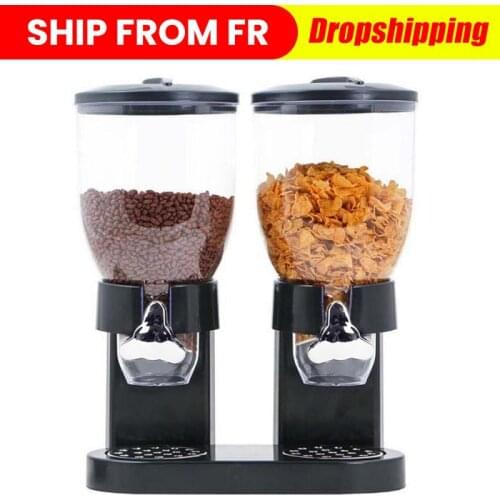 A Set Of 2 Airtight Cereal Dispenser Dry Food Storage Container Grain Canister Kitchen Food Storage Organizer For Beans Rice HWC