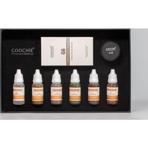 Goochie Eyebrow PMU Permanent Makeup Pigment Kit Micropigmentation Microneedle Tattoo Ink Kit