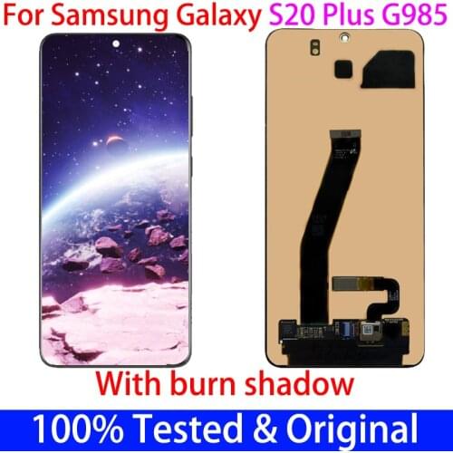 Original With a Line LCD For SAMSUNG Galaxy S20 Plus G985 G985F G985F/DS Display With Frame and Touch Screen Digitizer Assembly