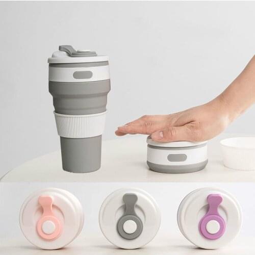 Silicone Water Cup For Outdoor Travel Public Health Drinking Water For Portable Student Drink Cup For Office Coffee Cup E11567