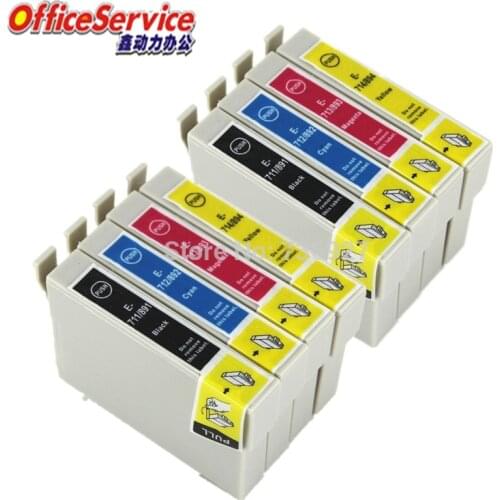 Compatible Ink T0711 to T0714 For Epson Office B40W BX300F BX310FN Stylus D78 D92 D120 DX4000 SX209 DX4450 SX115 S21 printer
