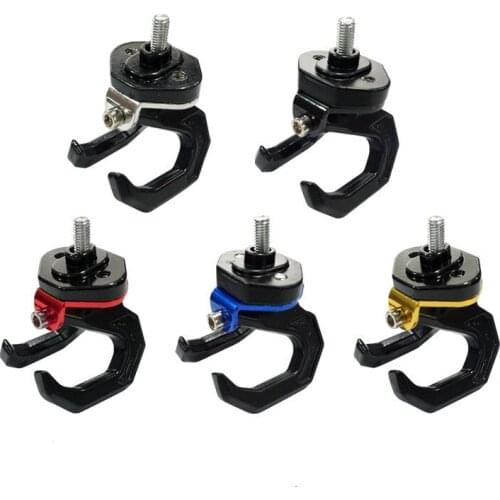 1pc Universal Aluminum Alloy Motorcycle Luggage Helmet Double Hook Mount Motorbike Scooter Helmet Holder Hook Hanger