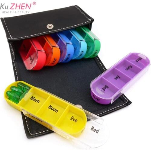 28 Squares Weekly 7 Days Tablet Pill Box Holder Medicine Storage Organizer Container Case Wallet Medicine Box Travel Case