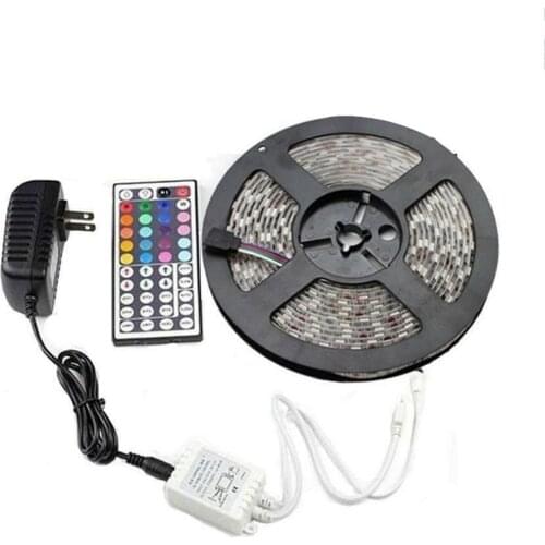 3528 DC12V RGB LED Color Strip Light Controller 5M NO Waterproof LED Light RGB Leds tape Flexible diode ribbon