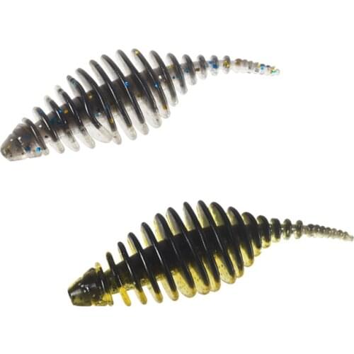 5pcs 4.8cm 1.6g soft fishing lure baits screw thread shape Soft Lure Shad Silicone Baits Wobblers For Pike And Bass Swimbait Art