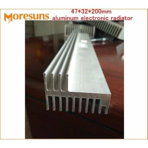 Fast Free Ship 2pcs/lot aluminum radiator width 47mm,high 32mm,length 200mm heatsink 47*32*200mm aluminum electronic radiator