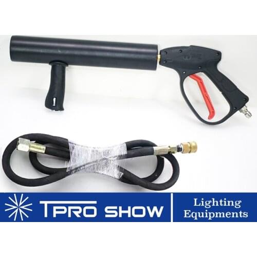 DJ Gun CO2 Jet Hand Held Pistola CO2 FX Effect Machine Cryo Cannon 3 Meters Gas Hose for Stage Event Live Show Singer