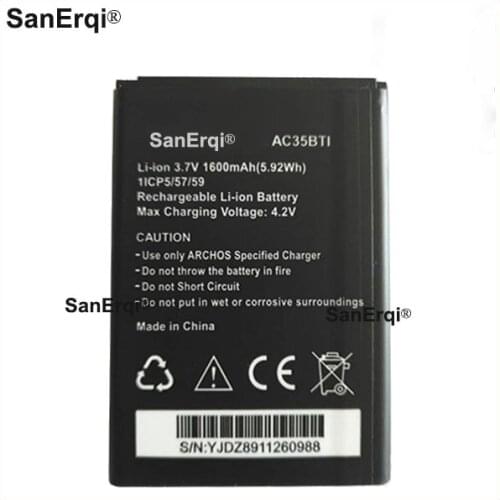 For Archos 1600mAh Ac35bti Battery For Archos Ac35bti Cellphone Bateria battery SanErqi