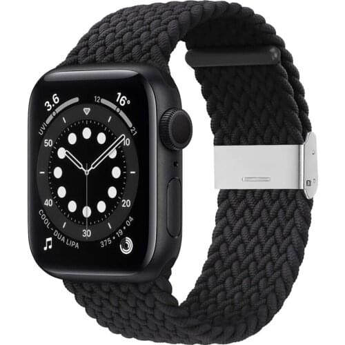 Solo Loop Stretchable Elastics Bands for Apple Watch SE 6 Band 40mm 44mm Braided Sport Wristband for iWatch 5/4/3/2/1 38mm 42mm