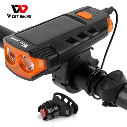 WEST BIKING 350LM Bike Light USB Waterproof LED Rechargeable Bicycle Lamp Front Headlight Flashlight Cycling Bike Accessories