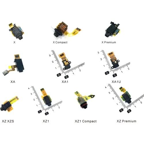 Audio Jack Flex Cable For Sony Xperia X Compact X Performance XA XA1 XA1P XA1 Ultra XZ Premium XZ XZS XZ1 XZ1 mini Earphone