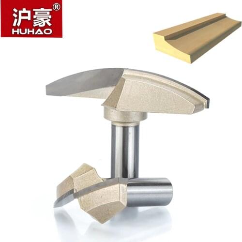 HUHAO 1pcs 1/2" Shank Classical Plunge Bit CNC Woodworking Tools two Flute Router Bits for wood cutting the wood router tool
