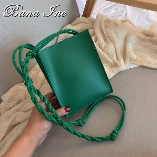 Pu Leather Crossbody Bags For Women 2021 New Weave Strap Shoulder Bag High Quality Mini Phone Purse Casual Shoulder Purse Satche