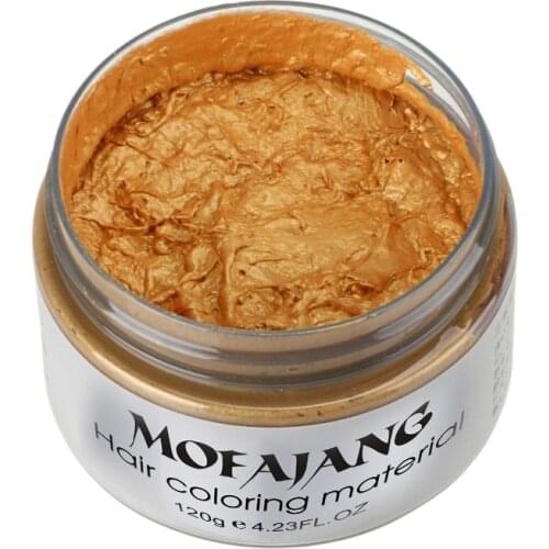 Mofajang Style Styling Products Hair Color Wax Dye One-Time Molding Paste Hair Dye Wax Make Up Gold