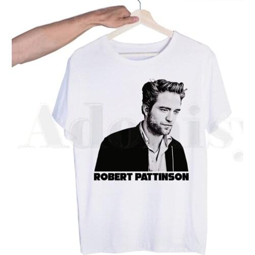Robert Pattinson Standing Funny 90s Vintage T-shirt for Men Short Sleeve Men Tops T Shirt for Male White T Shirt Women Tees