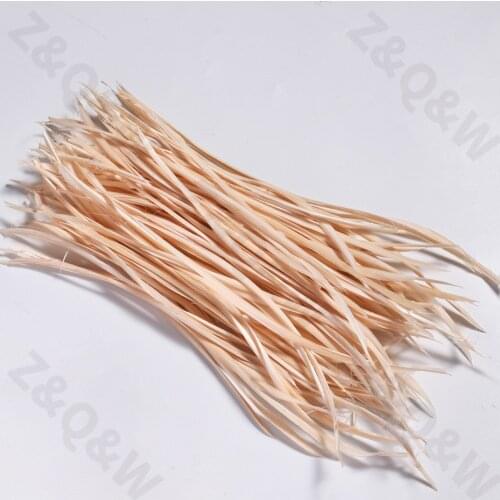 Natural 6-8 inch goose silk edge feather 15-20CM dyed champagne color DIY craft jewelry earrings performance costume decoration