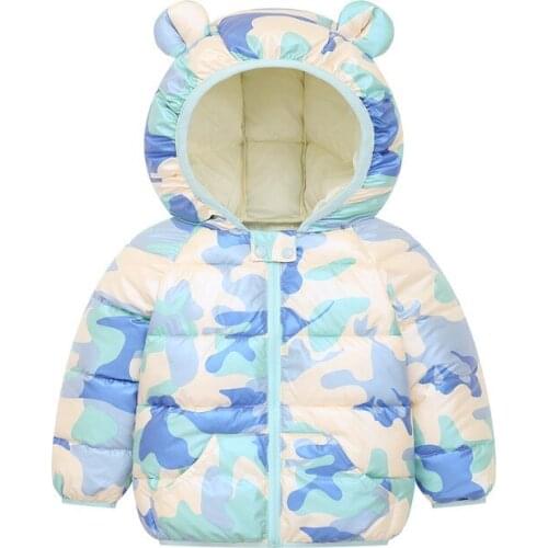 H1376 New Arrival Baby Girls Jacket Autumn Winter Boy Clothes Coats For Kids Down Cotton Jacket With Hooded