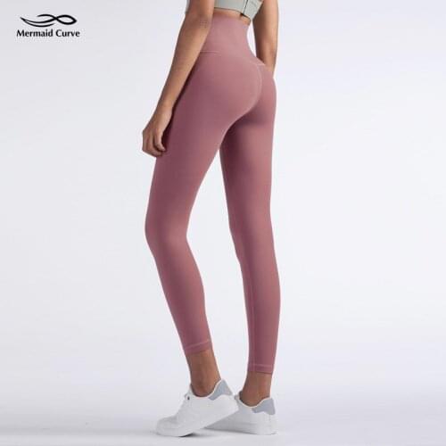 Mermaid curve Tight High Waist Align Yoga Pant Cooler Feel Nuls Fabric Hidden Waistband Pocket Women Pilates Yoga Leggings