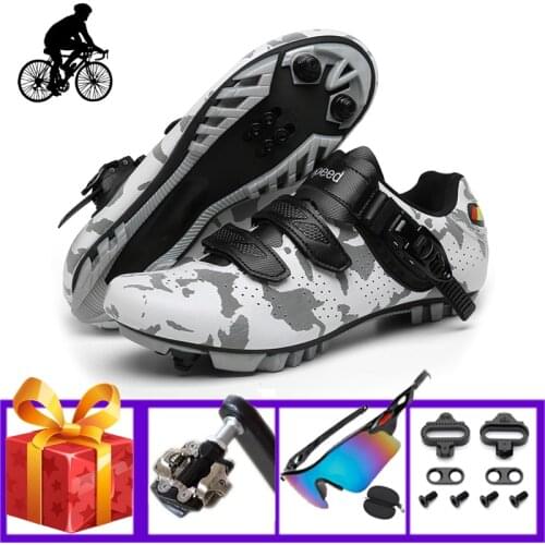 Mountain Bike Shoes Men Zapatillas Mtb Ciclismo Breathable Self-locking Racing Bicycle Footwear Wear-resistant Mtb Flat Shoes