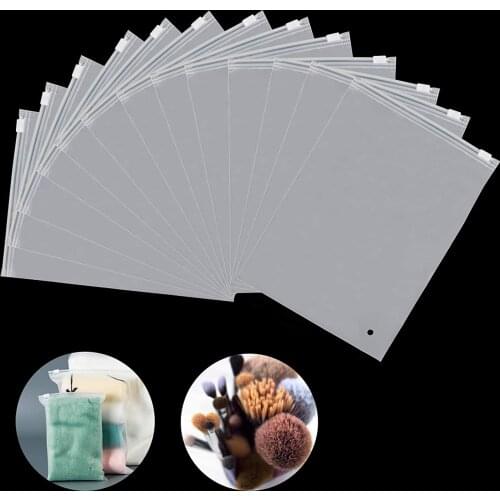 50pcs Zip Seal Ziplock Plastic Bags With Slider For Clothing Underwear Toys Cosmetics Retail Package Bag Closet Organizers